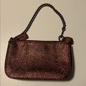 Like New Coach Wristlet Purse Glitter Bag Wallet